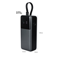 Batterie externe 20000mAh 45W avec câble intégré, charge rapide, chargeur portable avec écran numérique pour iPhone 15 16 17 Pro