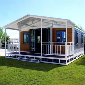 <span class=keywords><strong>Casa</strong></span> Contenedor Plegable de Acero Expandible, Modelo Moderno de 20 Pies con Techo Plano, <span class=keywords><strong>Casa</strong></span> Prefabricada de 2 Dormitorios, Villa <span class=keywords><strong>Familiar</strong></span> Ligera - Product Image 3