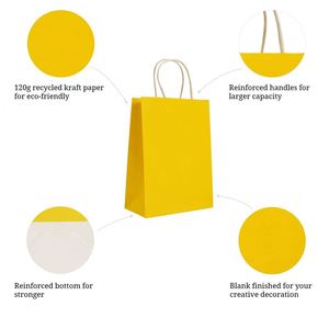 Bolsas de Regalo de Papel Kraft con Asas, Bolsas para Tiendas Minoristas, Bolsas para el Día de San Valentín, Navidad, Fiestas, Bolsas de Papel para Regalos Festivos - Product Image 5