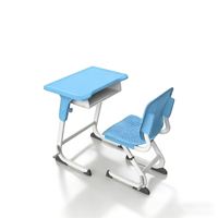 Chaise de bureau scolaire moderne, durable, réglable en hauteur, confortable pour enfants, avec structure métallique et siège en plastique, mobilier scolaire