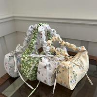Nouveau Sac Fourre-tout Tendance en Velours Côtelé Polyester à Motifs Floraux, avec Fermeture Éclair, Grande Capacité, Sac à Bandoulière Y2K Fraise pour Femme et Fille
