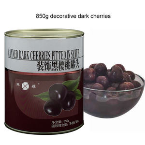 Ciliegie acide in scatola da 850g, confettura decorativa di ciliegie in acqua zuccherata per decorazioni di pasticceria e cocktail, frutta in scatola - Product Image 6