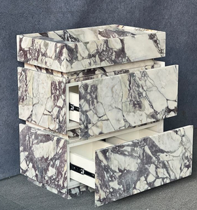 أثاث رخام كالاكاتا فيولا قابل للتخصيص، حجر إيطالي طبيعي، خزائن وطاولات حمام للمطبخ والطعام، للاستخدام الداخلي في الفيلات - Product Image 2