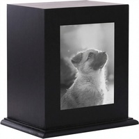 Urne funéraire en bois pour animaux de compagnie, cadre photo, boîte à souvenirs, protection en verre acrylique, chats, chiens, rectangulaire, crémation, enterrement
