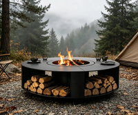 Barbecue à gaz portable en acier inoxydable avec revêtement en poudre, protection haute pression, commande par bouton, facile à assembler, idéal pour les cuisines