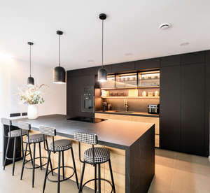 Meubles de cuisine en bois simples pour la décoration, la rénovation et la conception de la maison, avec une <span class=keywords><strong>grande</strong></span> zone d'îlot - Product Image 1