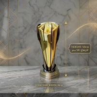 Trofeo de Lujo Personalizado en Dos Tonos, Chapado en Oro y Plata, Premio Geométrico Moderno en 3D para Eventos de Esports de Alto Nivel