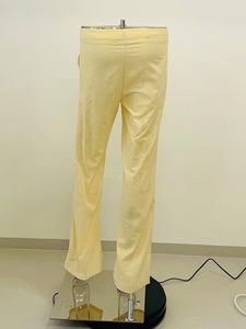 Enyami verano ver a través de protector solar transpirable vacaciones Simple algodón <span class=keywords><strong>Lino</strong></span> pantalones peso ligero cintura alta Casual mujeres Pantalones - Product Image 5