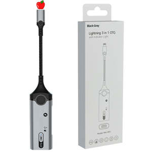 Adaptadores OTG 3 en 1, Convertidor de Datos USB2.0 a 8 Pines con Puerto de Carga PD de 8 Pines/Tipo C, Conector para Auriculares Tipo C para iPhone y iPad - Product Image 6