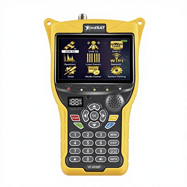 FindSAT VF-9930PRO VF-9930 Pro 1080P HD Satellite Star Finder Engineering Tool DVB S2 T2 C Signal Meter 4.3 Inch LCD Screen