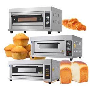 New Upgraded Commercial Digital 1-3 Decks Bakery Oven Gas Deck Oven