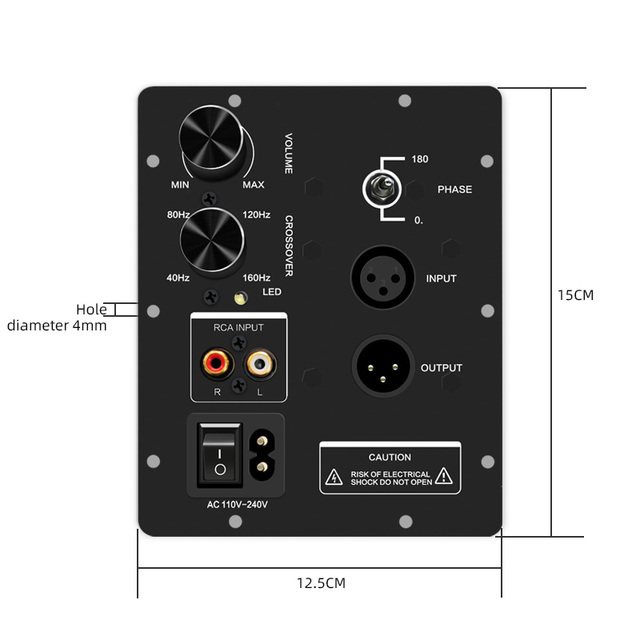 A320W+ Metal Subwoofer Plate Amplifier | 200W Class D DSP Board with Wireless Input for DIY Active Subwoofers & Speakers