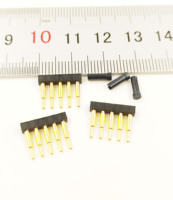 Connecteur banane électrique, connecteur goupille de Terminal, mâle et féminin, 50 pièces, connecteur banane en laiton plaqué or, 2.54MM et 1.5MM