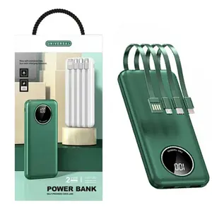 20000mA digital display with four wire wire charger bank ultra thin mobile power supply gift manufacturers