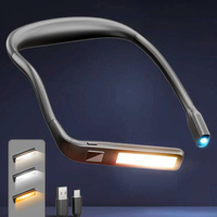 Upgraded Flexible Neck <strong>Book</strong> Light USB Rechargeable LED Water-Resistant Sensor Control Portable High Brightness Adjustable Color