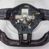 Volant LED en carbone forgé en gros pour VW T-Roc T-Cross Taigo Nivus Compact Crossover – Amélioration intérieure de rechange