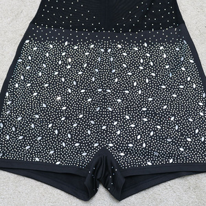 Diamond bling shiny playsuit tuta sexy strass mesh manica lunga body per le donne - Product Image 5