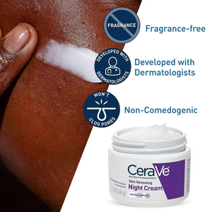 Crème hydratante réparatrice de nuit au beurre de karité et au nicotinamide polypeptidique Ceraves de haute qualité, 48g - Product Image 4