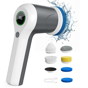 <strong>Electric</strong> Scrubber Bathroom <strong>Electric</strong> Spin Scrubber Washroom <strong>Cleaning</strong> <strong>Brush</strong> Bathtub Kitchen Wall Tile Sink Scrubbing Cleaner - Product Image 1
