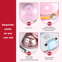 Foret à ongles en plastique SML rose/blanc/noir |   Polisseuse à haute vitesse pour soins des ongles et des pieds, 50 000 tr/min, avec 6 embouts (Populaire)