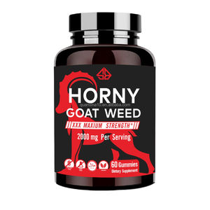 OEM Horny Goat Weed Maca Ginseng proporciona energía y vitalidad, resistencia, apto para hombres y mujeres adultos, 60 gomitas. - Product Image 1