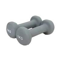 Petits haltères à tête plate pour femmes équipement d'exercice à domicile mat moulé par immersion pour outil de corps fonctionnel de forme physique
