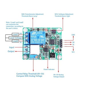 Taidacent 0-5V Analog 2A AC hiện tại giới hạn hơn hiện tại bảo vệ Rơle hiện tại Cảm biến tiếp sức mô-đun - Product Image 3