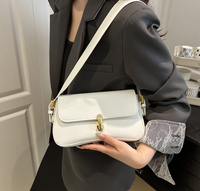 Großhandel Retro Damen PU-Leder Schultertasche Modische Crossbody-Handtasche mit Klappverschluss-Riemen für Alltag, Reisen und als Geschenk