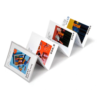 Folleto de folleto plegable de doble cara A precio de fábrica, impresión personalizada, papel de 4 pliegues, folleto de impresión de maqueta DL
