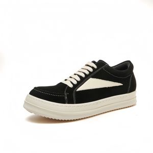 Zapatillas de Hombre de Alta Calidad, Zapatillas Bajas para Mujer, Negras, con Cordones, de Diseñador, de Lujo, de Cuero Owens, con Suela Gruesa, Casuales, Planas - Product Image 5