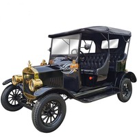 Carrito de Golf Eléctrico Retro Vintage, Homologado para Circular por la Calle, para 6-18 Pasajeros, Buggy Turístico Antiguo con Capacidad de Carga de 2000 kg y Velocidad de 40 km/h