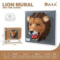 Set de Bloques de Construcción de Píxeles 3D para Mural de Tiburón, Mini Ladrillos de Plástico, Juguete de Modelado, Kit de Rompecabezas de Arte Mural Personalizado para Niños y Adultos
