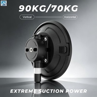 Ventouse en caoutchouc de 6 pouces avec pompe manuelle et couvercle inférieur en silicone pour montage sur toit de voiture, capacité de charge de 70 à 90 kg