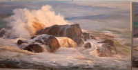 Offre Spéciale fait à la main grand paysage marin peinture à l'huile sur toile mer vague océan peinture salon mur Art décor à la maison