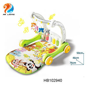 Cadre <span class=keywords><strong>de</strong></span> fitness 2 en 1 <span class=keywords><strong>Tapis</strong></span> <span class=keywords><strong>de</strong></span> jeu à pédale Piano avec musique légère Poussettes pour bébé Apprendre à marcher <span class=keywords><strong>Tapis</strong></span> <span class=keywords><strong>de</strong></span> gym pour bébé - Product Image 2