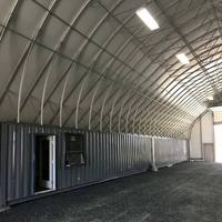 Solution d'abri maritime à double treillis rond fermé pour entrepôts, ateliers et bureaux
