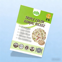 Riz de Konjac Séché Coloré Premium, Aliment Diététique Sans Gluten, Riz Instantané Prêt à Manger, Marque Privée