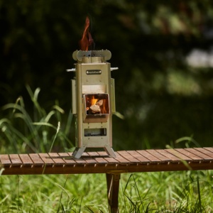 Fornello da campeggio portatile <span class=keywords><strong>a</strong></span> bruciatore singolo in acciaio inox con custodia per il trasporto di <span class=keywords><strong>legna</strong></span> da ardere per escursioni e Picnic - Product Image 4