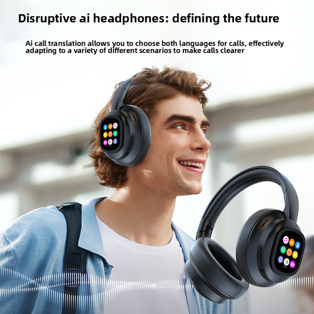 Lumegi X1 Pro TWS Earphones Active Noise Cancellation AI Translation Touch Screen 6.0 RGB LED Lighting Ear-Hook Digital Display