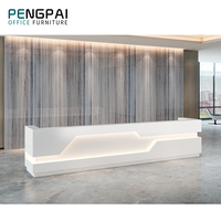 Mobilier de bureau personnalisé, nouveau design, bureau debout, bureau avant led, comptoir de réception blanc