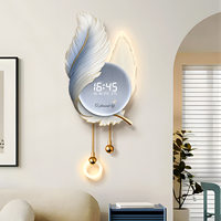 Plumes affichage numérique brillant acrylique LED peinture canapé toile de fond mur UV gravure Art décor peinture