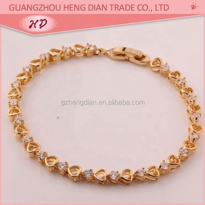 Bracelet tennis pour femme plaqué or avec zircon, chaîne à maillons incrustée de cristaux brillants, idéal pour mariage, fête ou banquet - Product Image 3