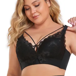 BINNYS Guangzhou Market Deep Cup Hide Back Fat Full Back Coverage Invisible Lifting Women Triumph Plunge Push Up Full Cup Bra