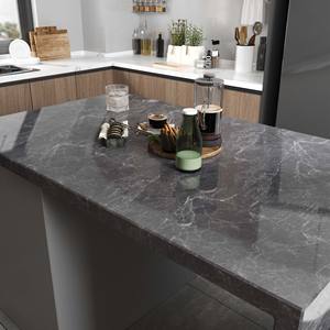 Jeedeson 4*0,4 M Recubierto antibacteriano Ideal para cocinas Baños Mármol gris oscuro Peel & Stick Wallpapers - Product Image 6