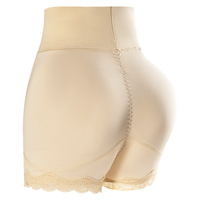 Culotte gainante taille haute pour femme avec coussinets amovibles, effet push-up et compression