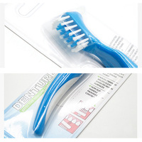 Brosse à dents double face chaude brosse à dents pour prothèse dentaire brosse de nettoyage fausses dents brosse de nettoyage pour les soins des prothèses dentaires