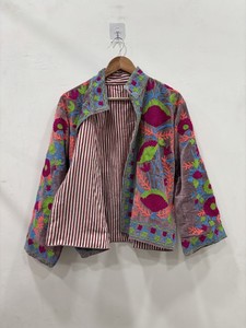 Unisex Spring <b>Jacket</b> Ethnic Luxury Outerwear Suzani Boho Coat Indian Suzani Embroidery <b>Velvet</b> <b>Jacket</b> for Spring Wardrobes - Product Image 2