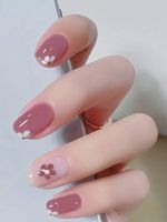 Vente chaude personnalisé princesse belle faux ongles décorer fleur et arc enfants presse sur les ongles