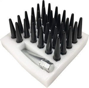 Wiel Accessoires Onderdelen Set Van 20 Zwart <span class=keywords><strong>14X1.5</strong></span> Spline Spike Lug Moer <span class=keywords><strong>14X1.5</strong></span> - Product Image 1