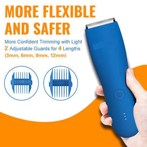 Rasoir Électrique en Céramique Personnalisé, Étanche, Rechargeable par USB, Lavable, pour Hommes, <span class=keywords><strong>Tondeuse</strong></span> Corporelle Sans Fil 60 Minutes - Product Image 6